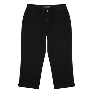 LRL Lauren Jeans Co Ralph Lauren Womens 6 Capris Cropped Pants Black Cotton